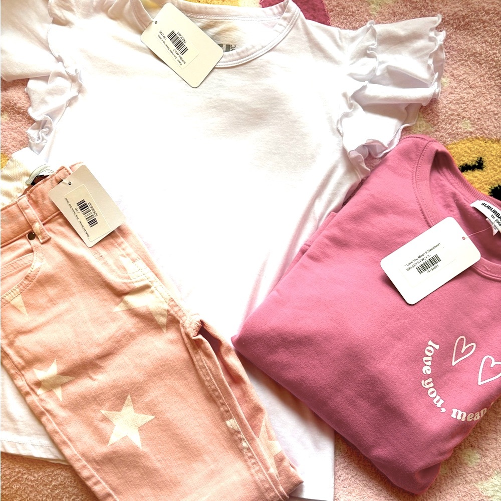 Adorable NWT Stella McCartney jeans, Katie J T, and Suburban Riot Sweatshirt!